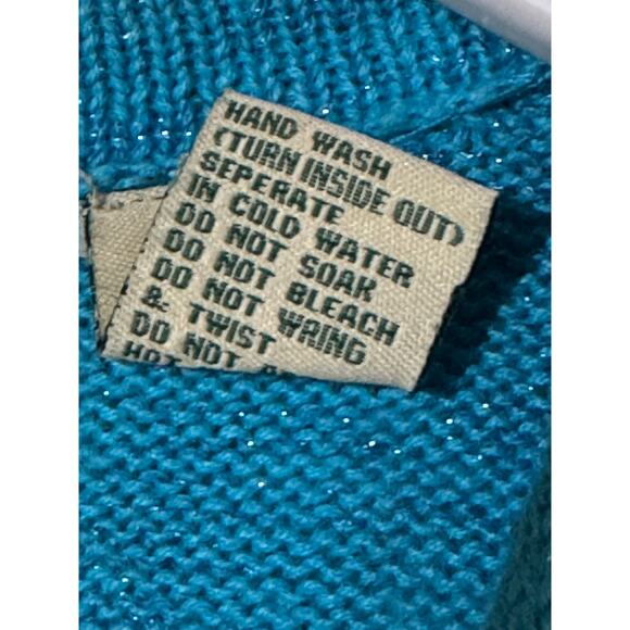 Susan Bristol Holiday Cardigan Vintage Reindeer Embellished Sweater Small - Picture 5 of 12